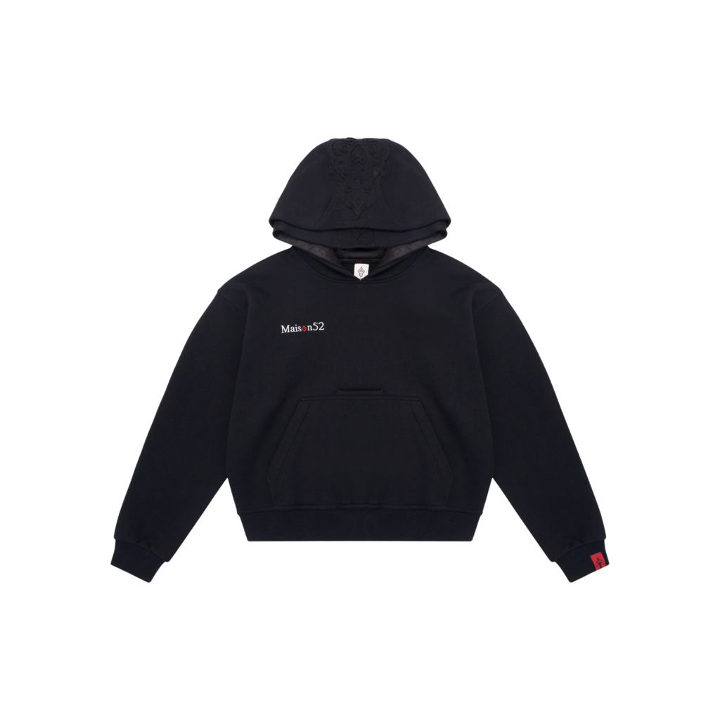 PRE-ORDERS BLACK DOUBLE HOOD HOODIE