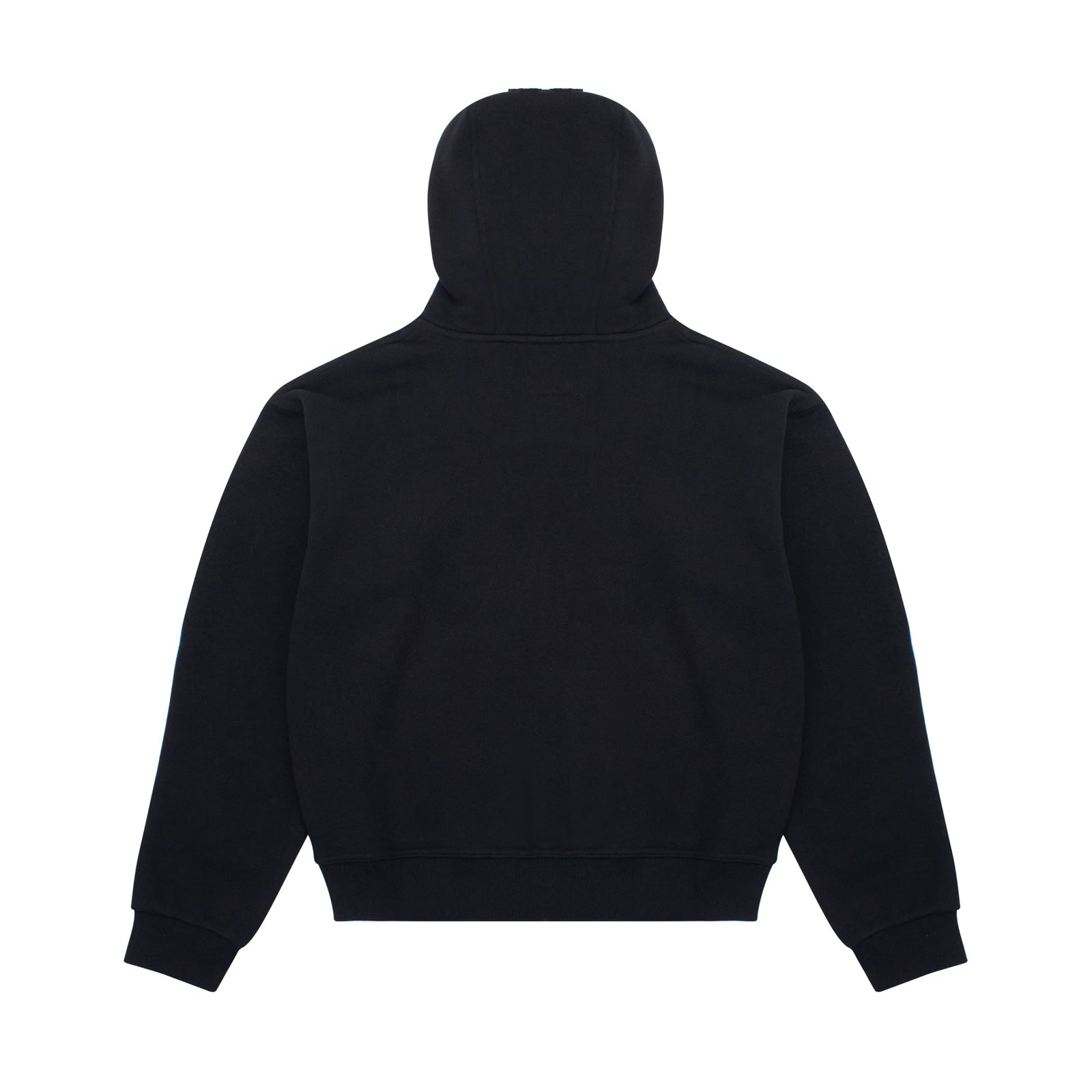 BLACK DOUBLE HOOD  ZIP UP