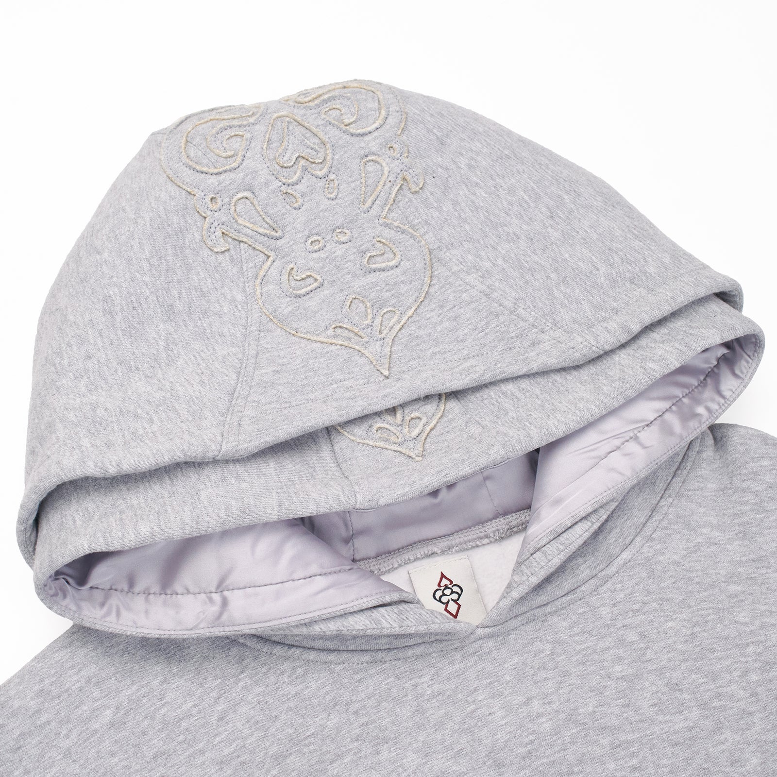 GREY DOUBLE HOOD HOODIE