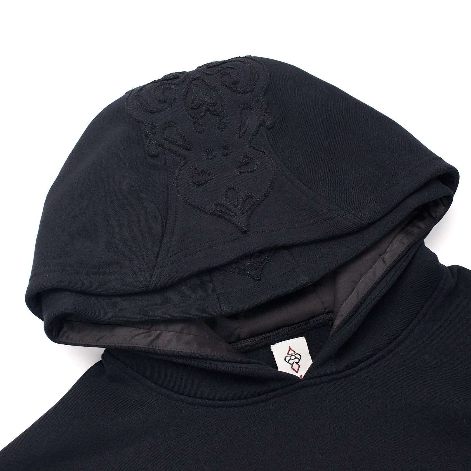 BLACK DOUBLE HOOD HOODIE