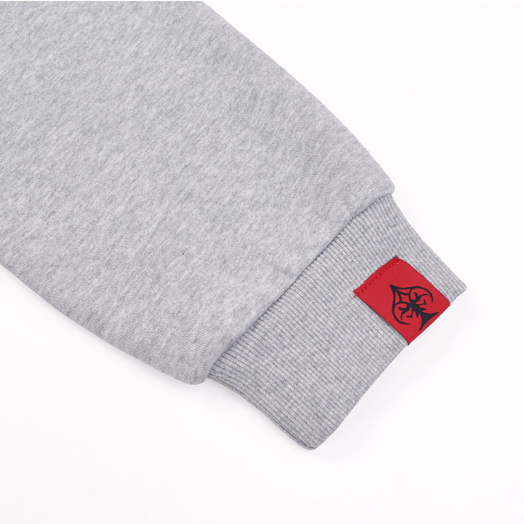 GREY DOUBLE HOOD  ZIP UP