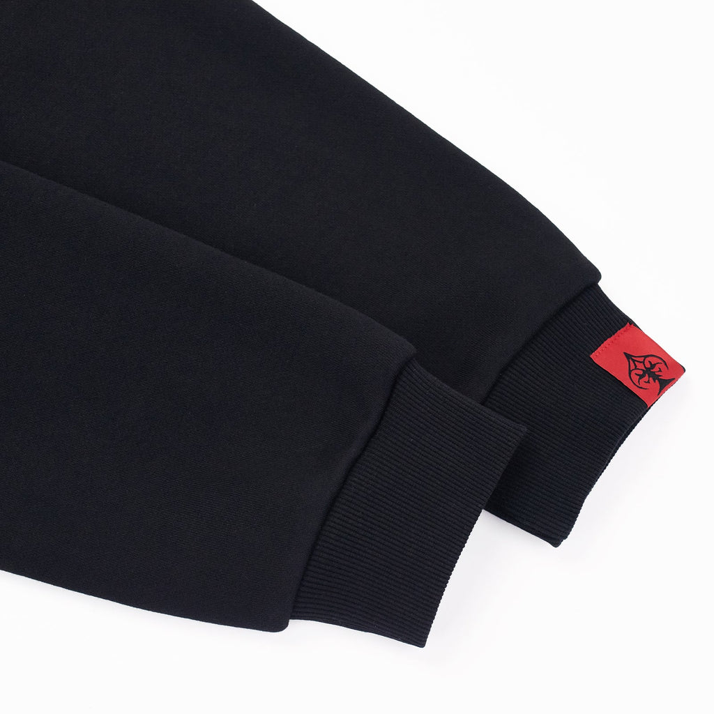 BLACK DOUBLE HOOD  ZIP UP