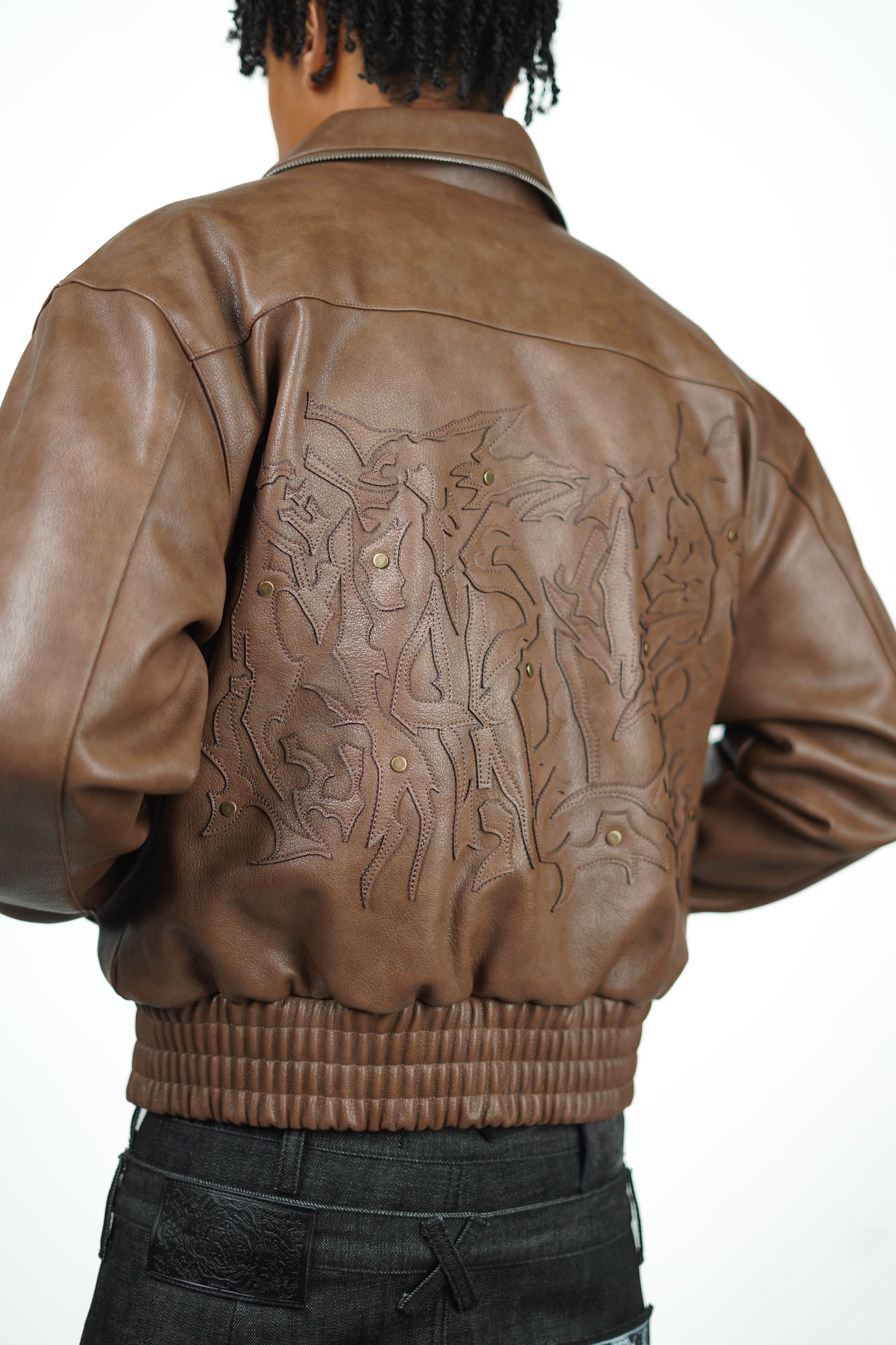 BROWN ABORNED JACKET
