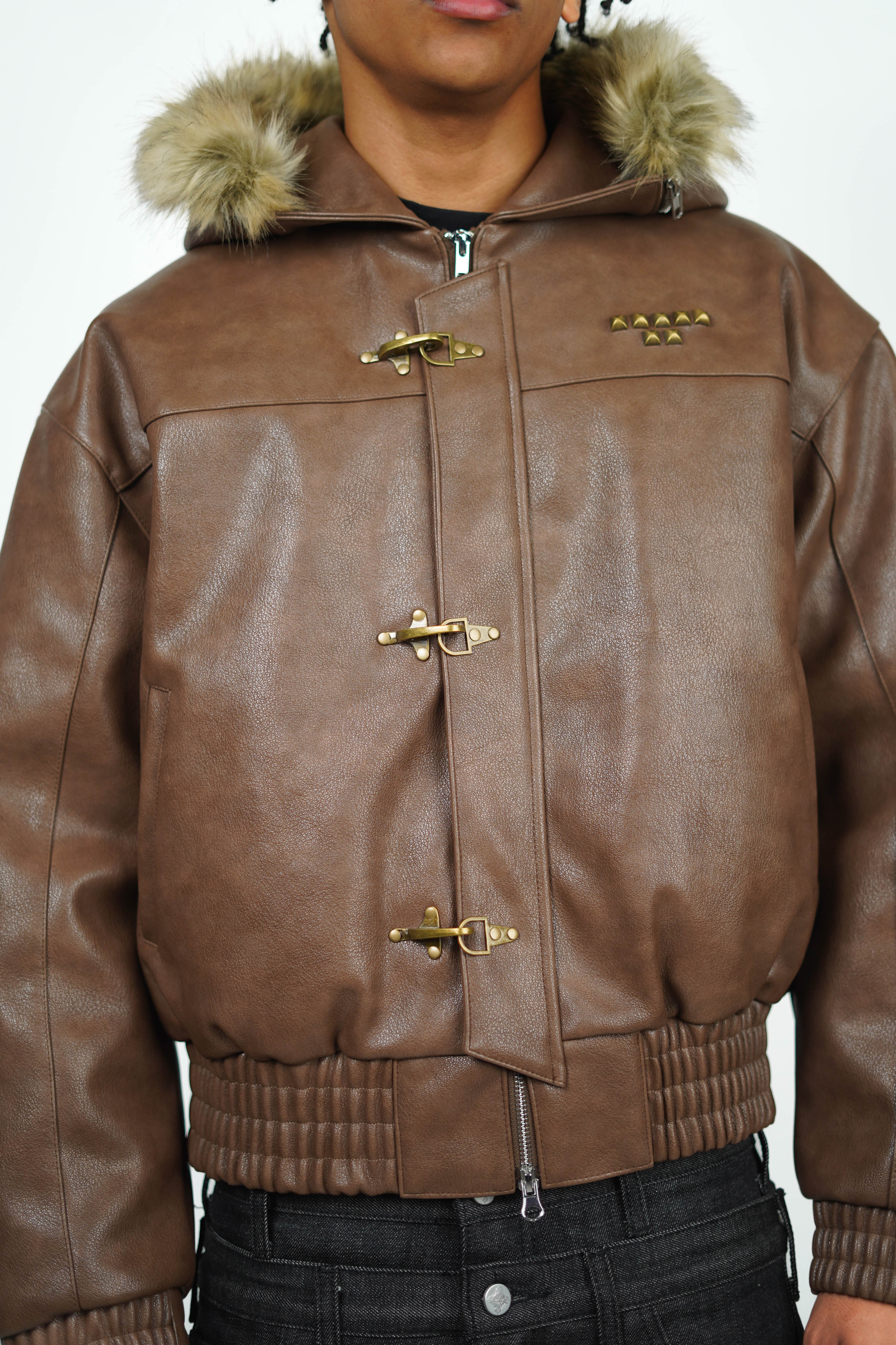 BROWN ABORNED JACKET