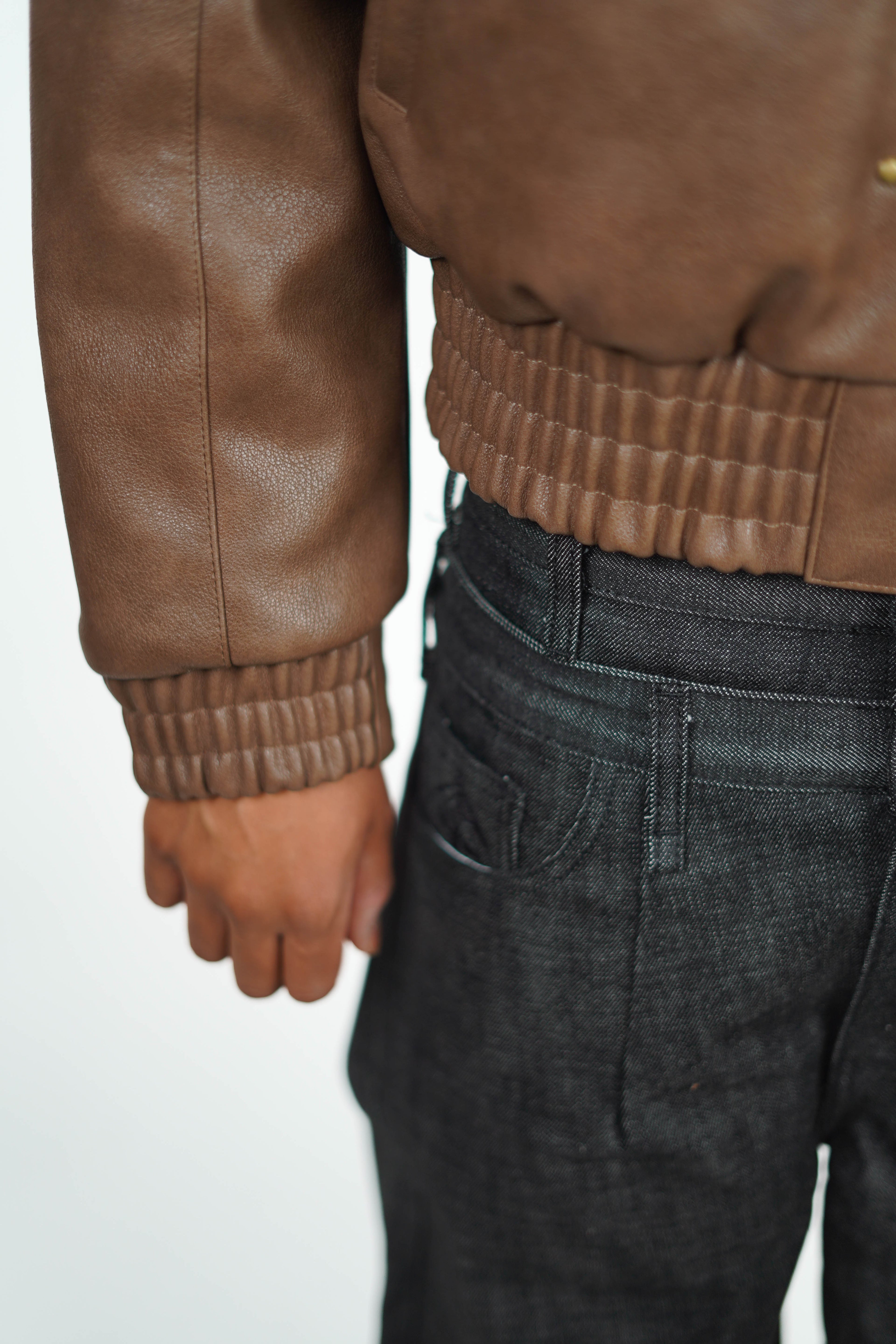 BROWN ABORNED JACKET