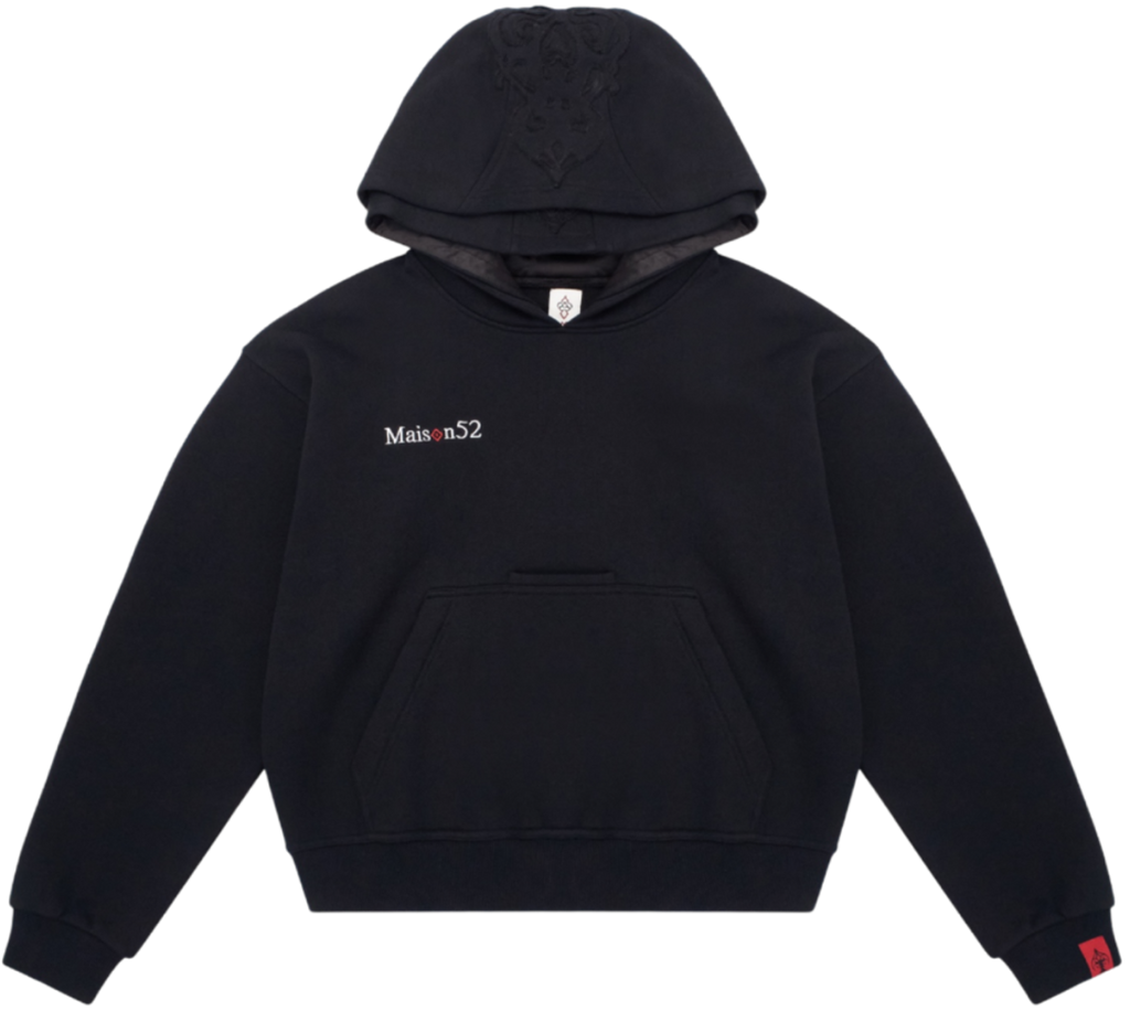 BLACK DOUBLE HOOD HOODIE