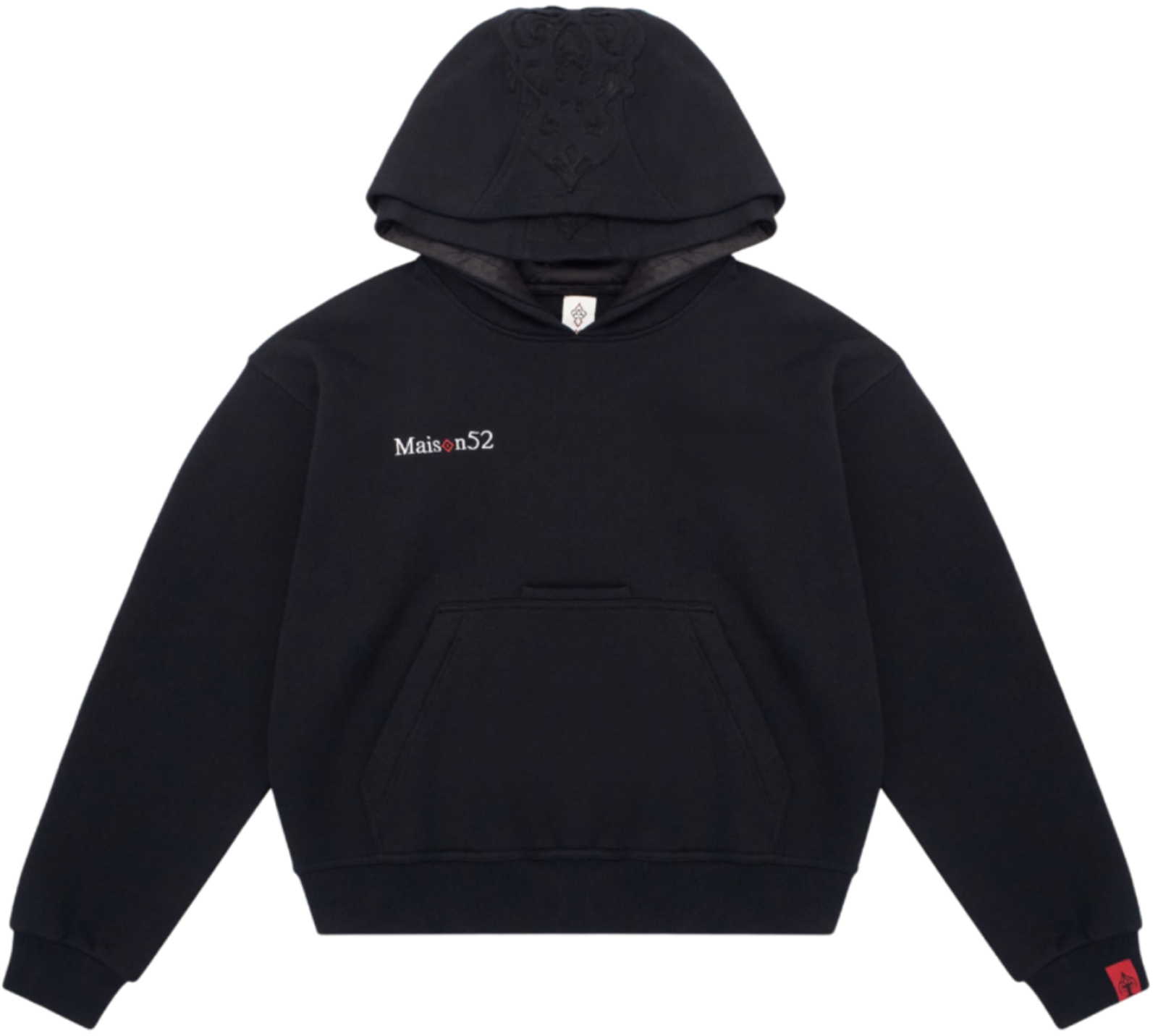 BLACK DOUBLE HOOD HOODIE