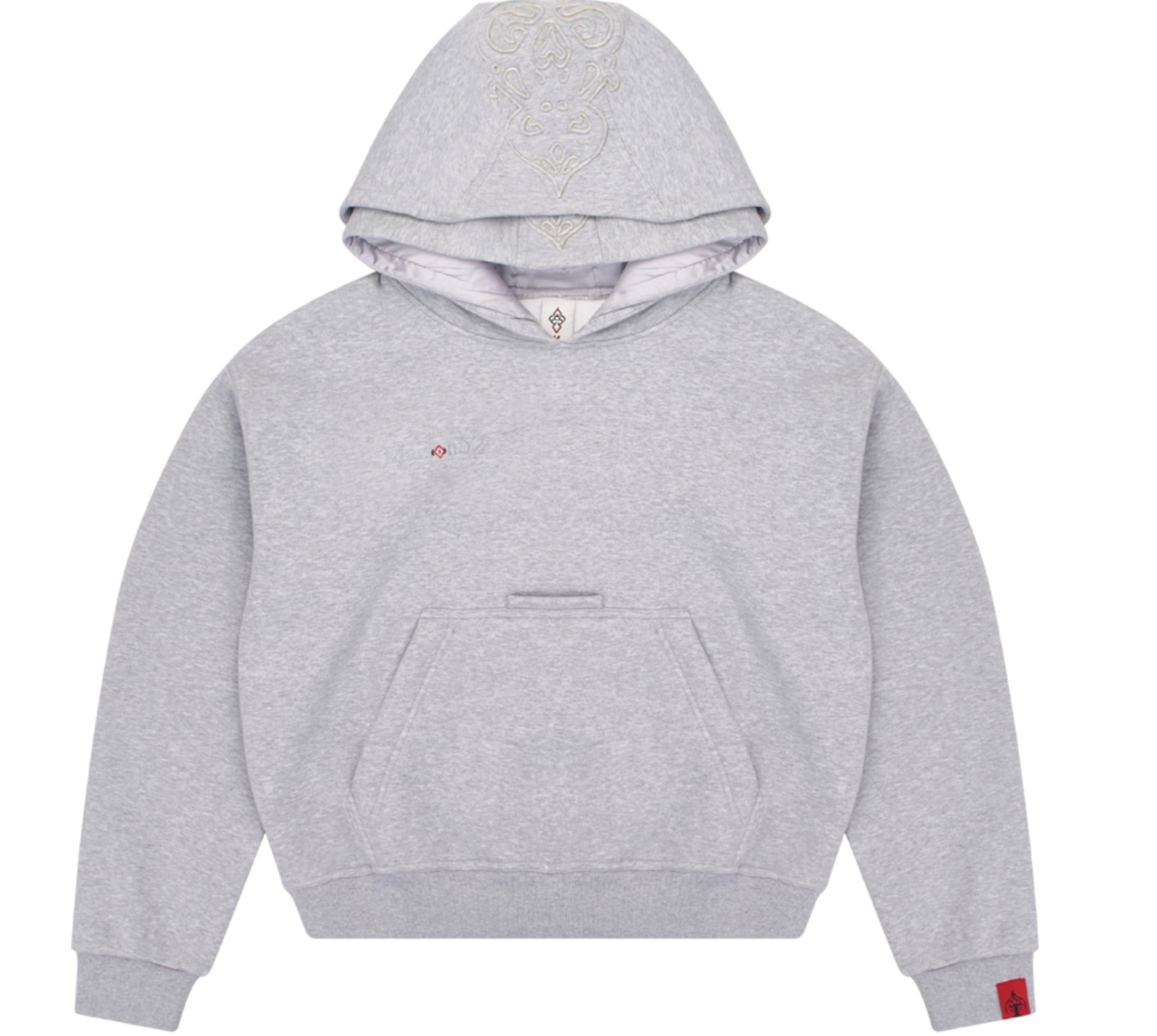 GREY DOUBLE HOOD HOODIE