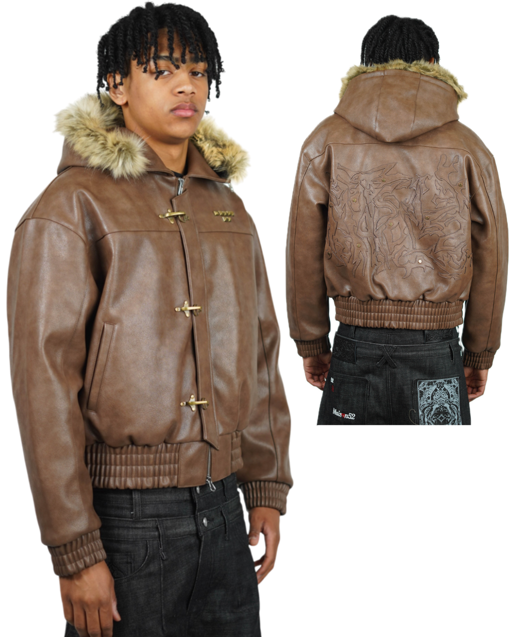 BROWN ABORNED JACKET