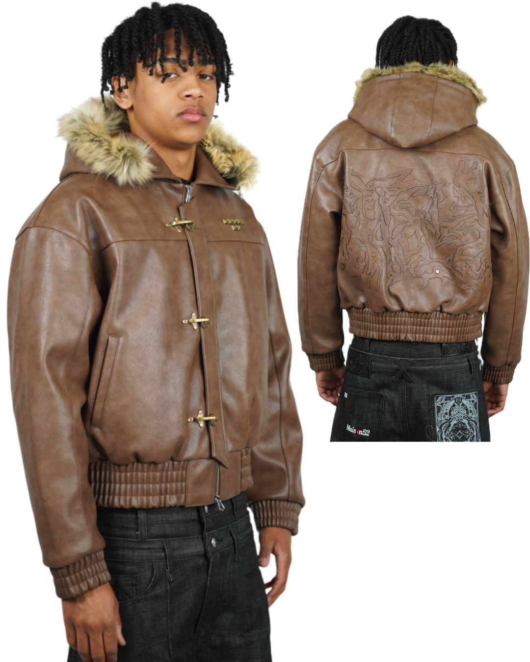 BROWN ABORNED JACKET